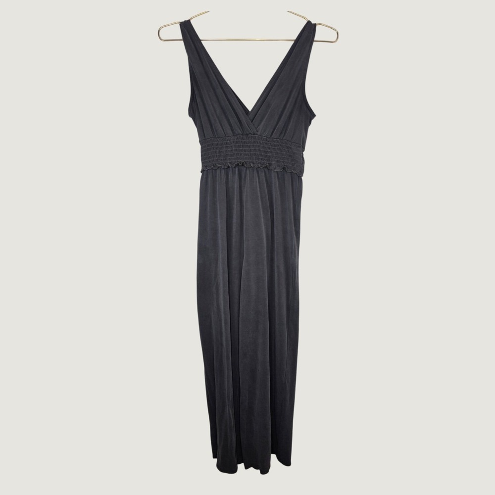 Urban Outfitters Jumpsuit Charcoal Modal Smocked Waist Boho Casual Small S